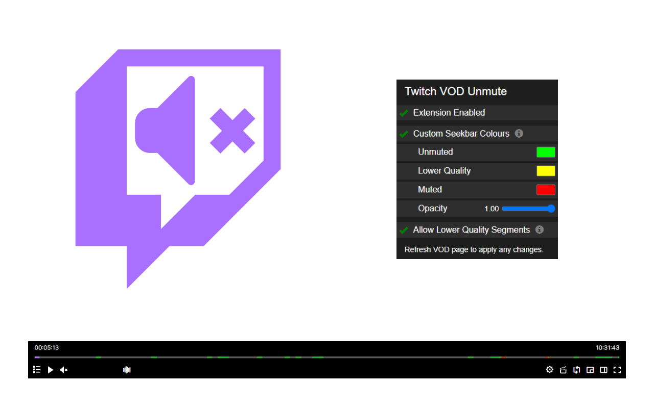 Twitch VOD Unmute截图2