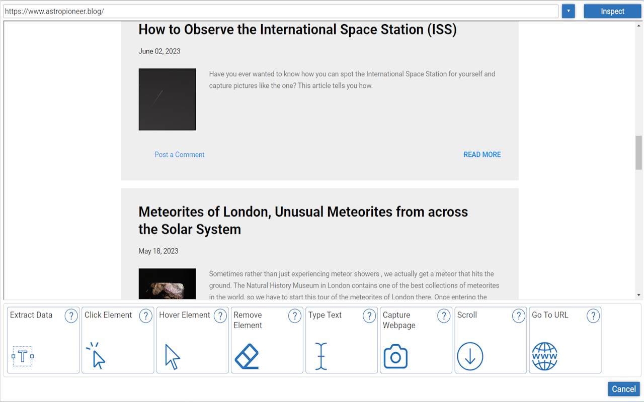 GrabzIt Web Scraping Assistant截图1