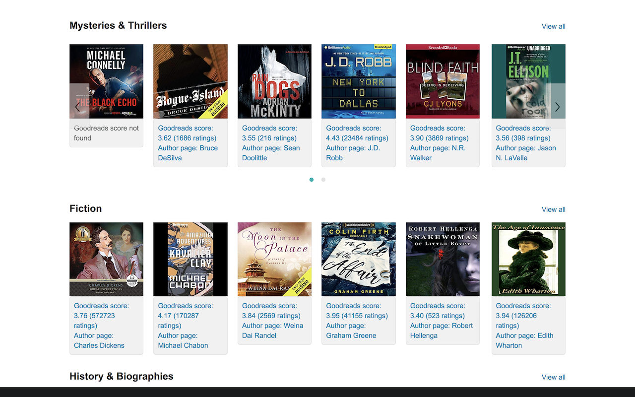 Goodreads ratings in Audible截图1