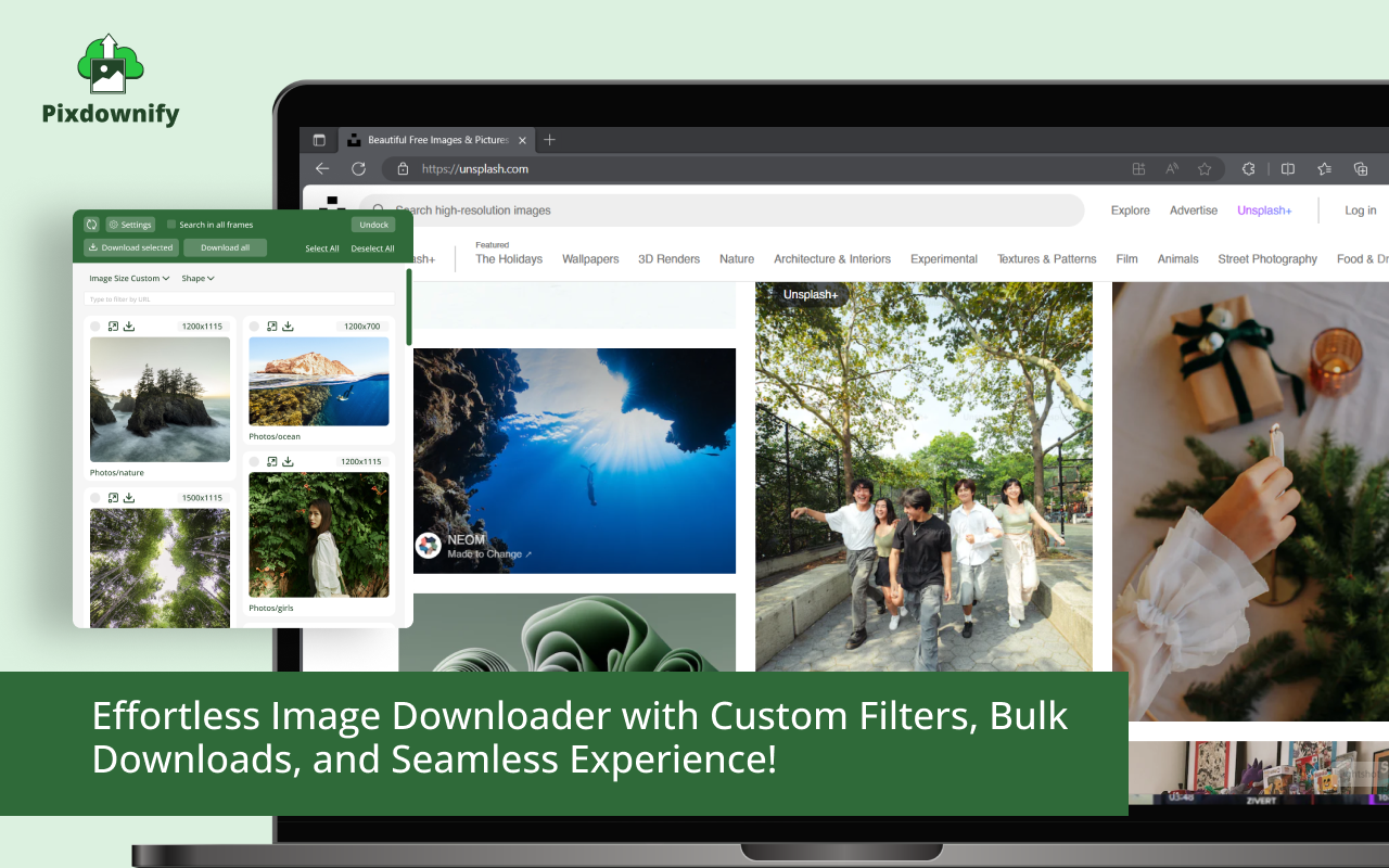Pixdownify 批量图片下载截图1