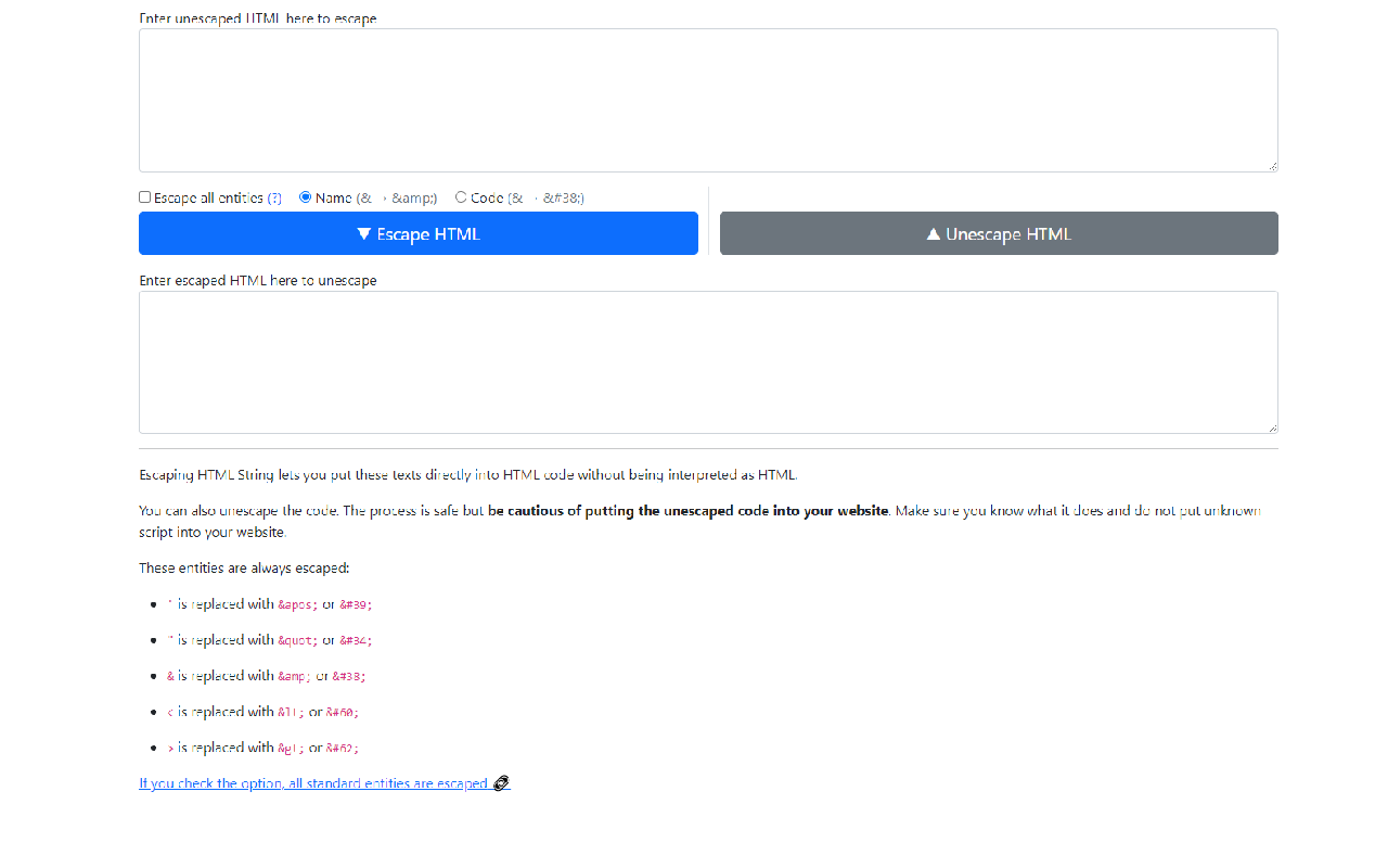 HTML String Escape截图1