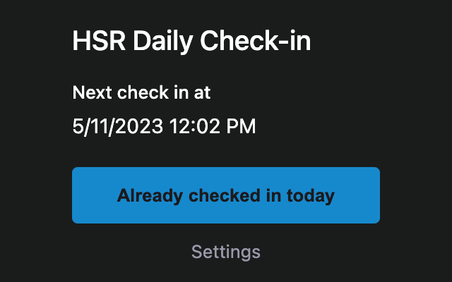 HSR Daily Check-in截图1