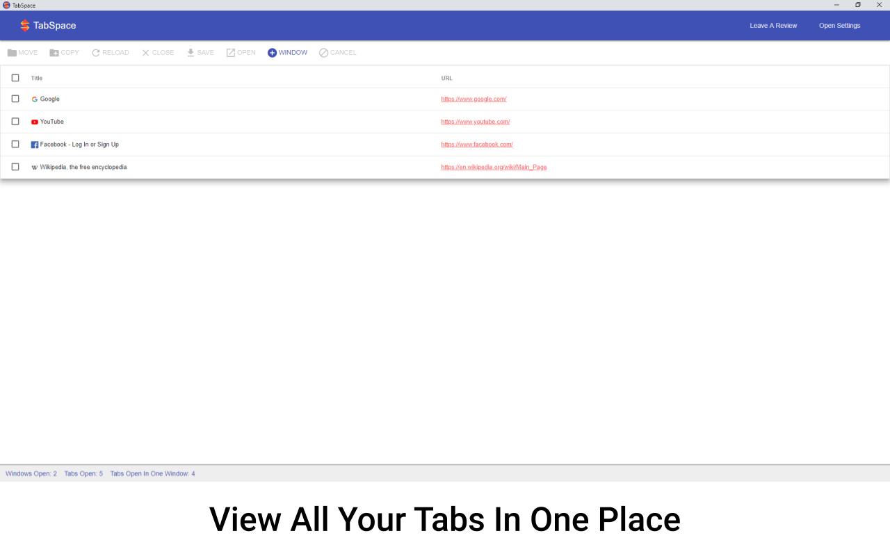 TabSpace - The Robust Tab Manager截图2