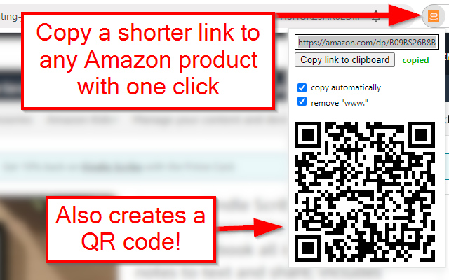 Amazon Product Link Shortener截图2