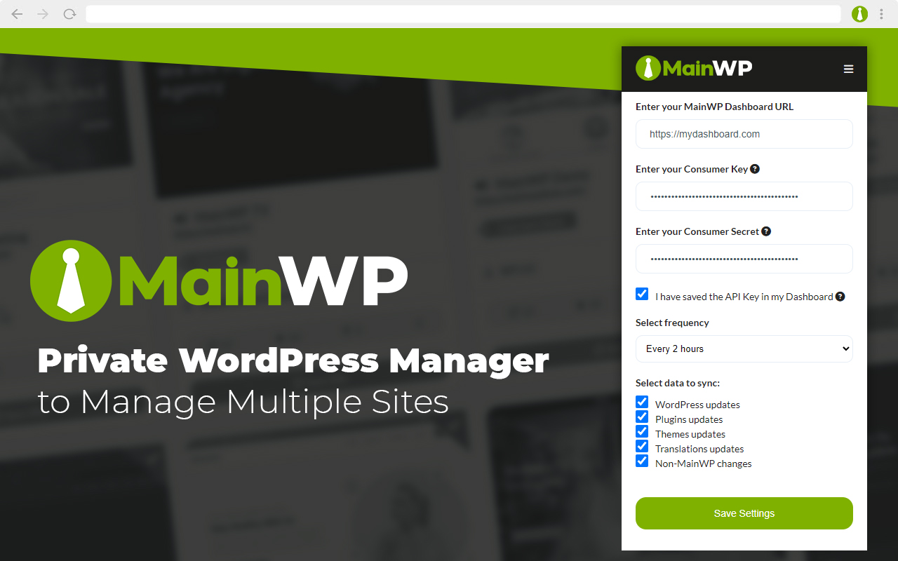 MainWP Browser Extension截图3
