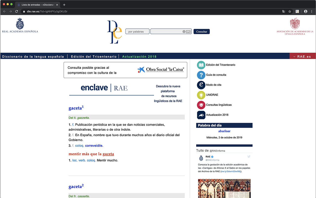 DLE: Diccionario de la Lengua Española截图1