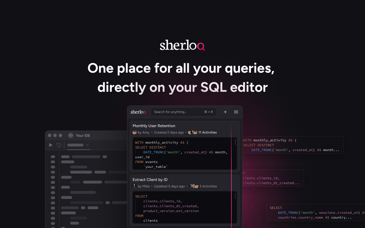 Sherloq - Save, Share & Simplify your queries截图2