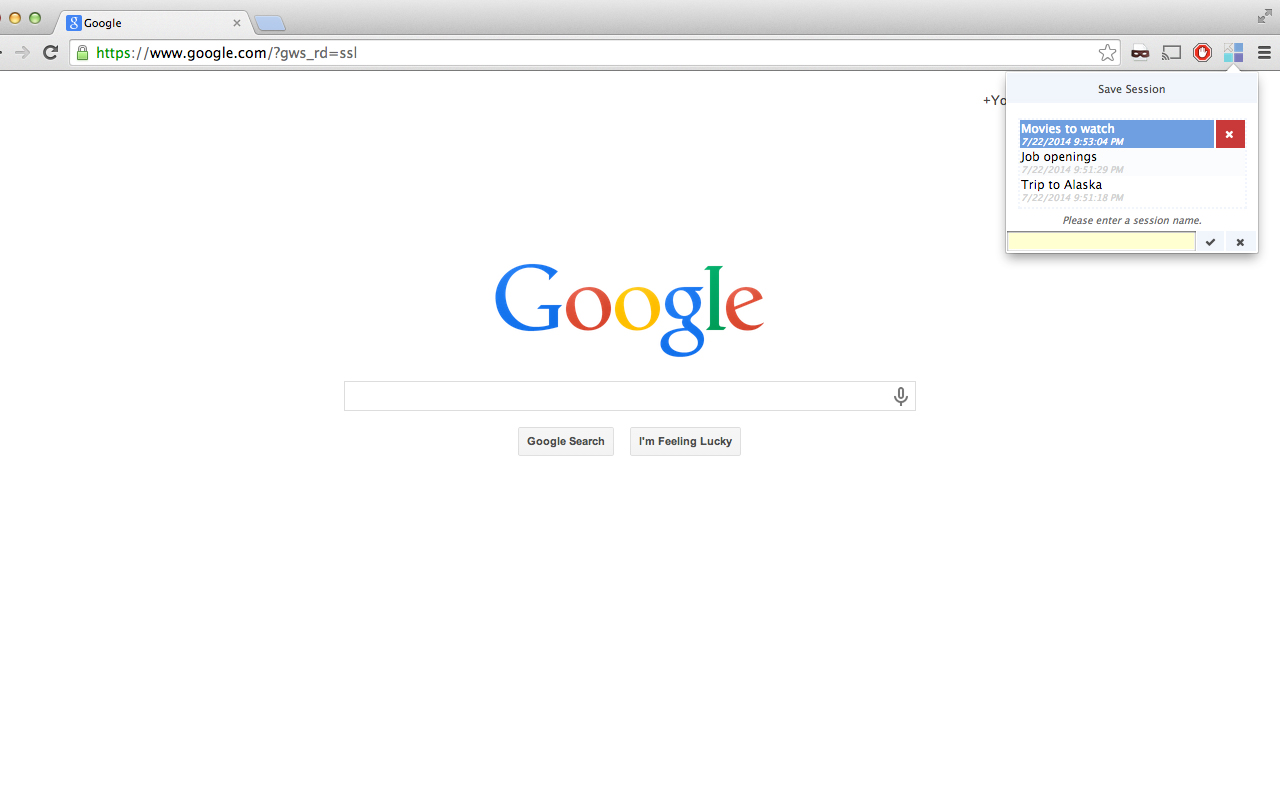 Sessions for Google Chrome™截图1