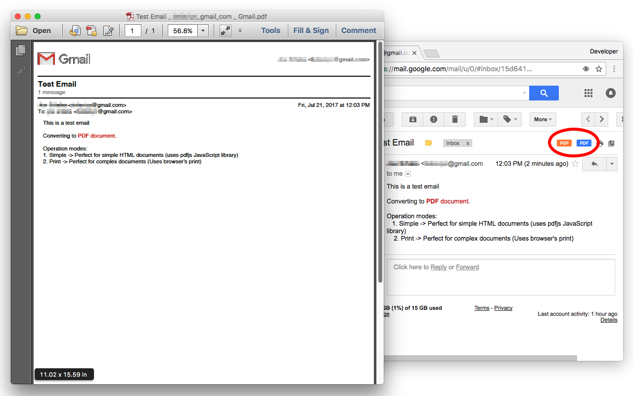 Convert Gmail™ to PDF (locally)截图1