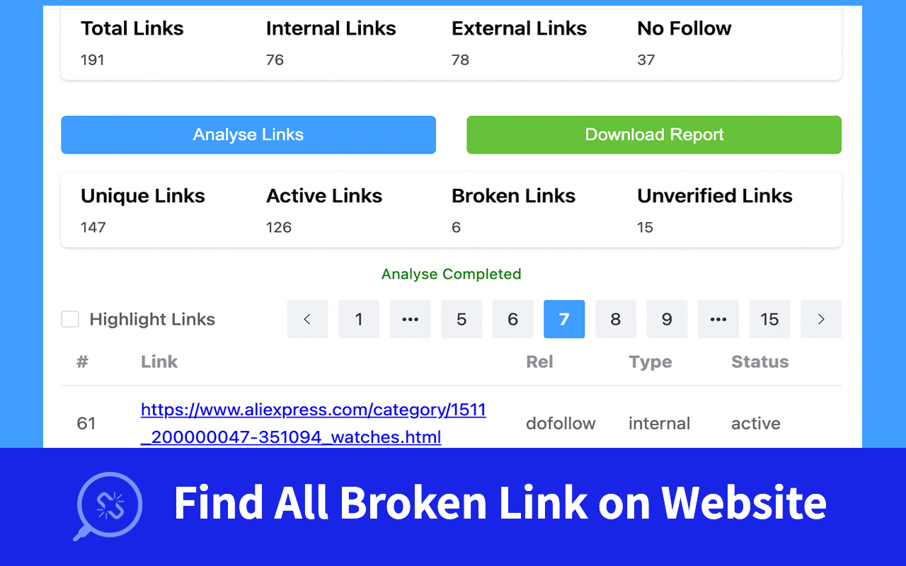 website broken link and 404 error checker截图2
