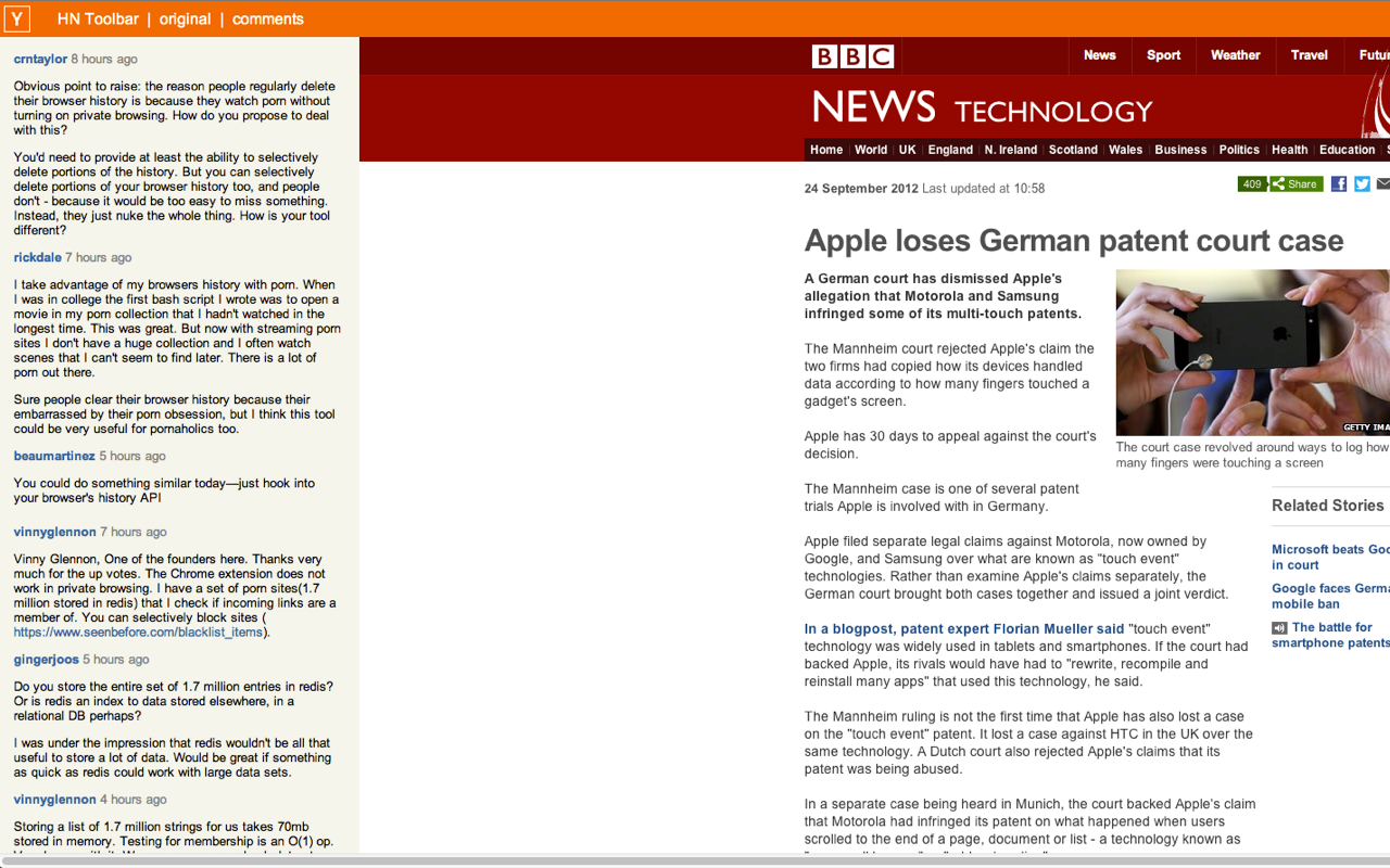 Hacker News Toolbar截图1