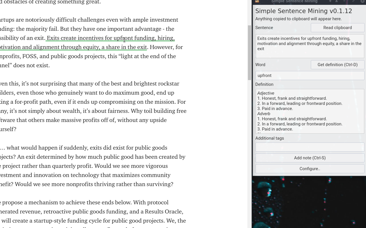 Click Copy Sentence截图1