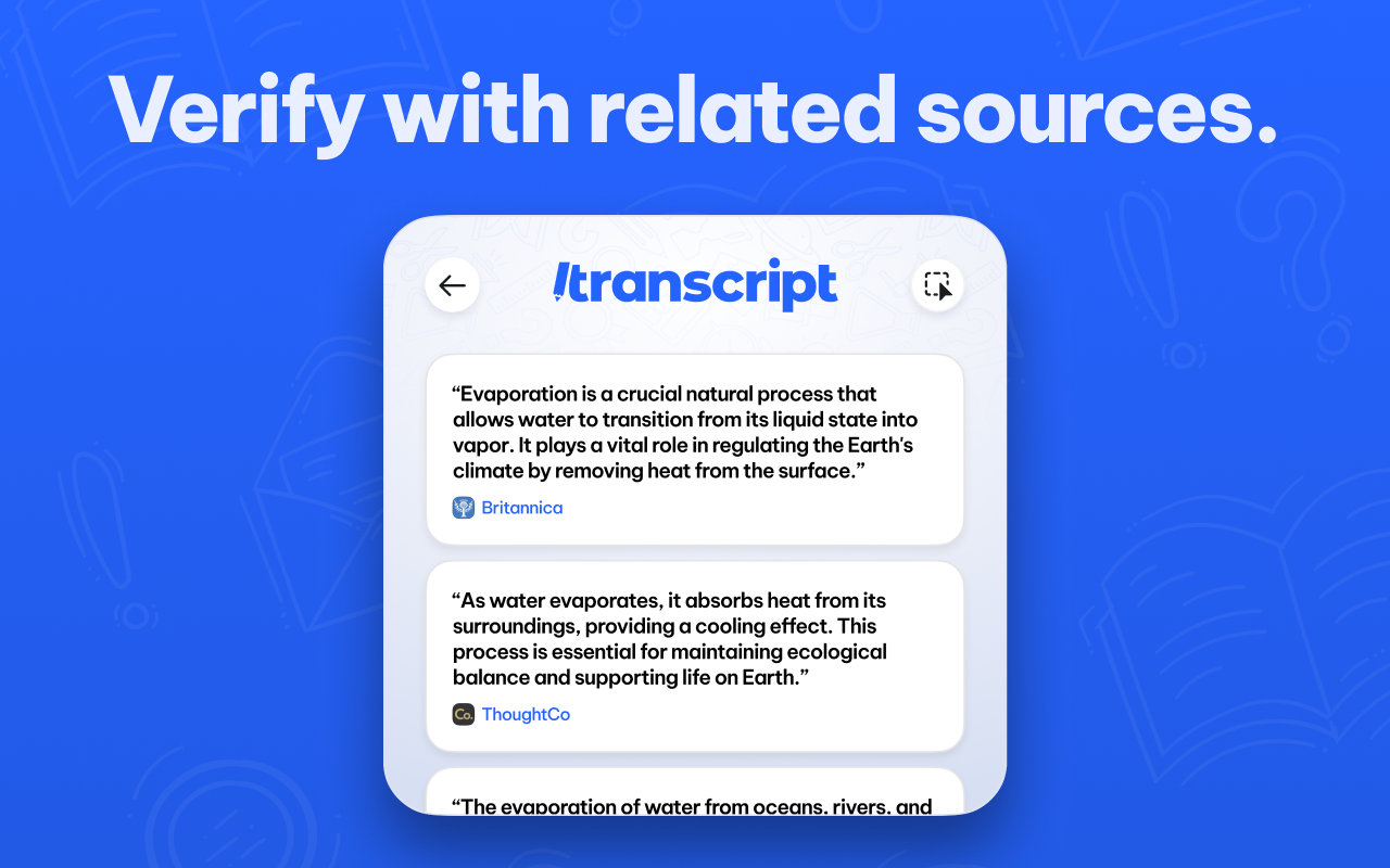 Transcript - AI Homework Helper截图1
