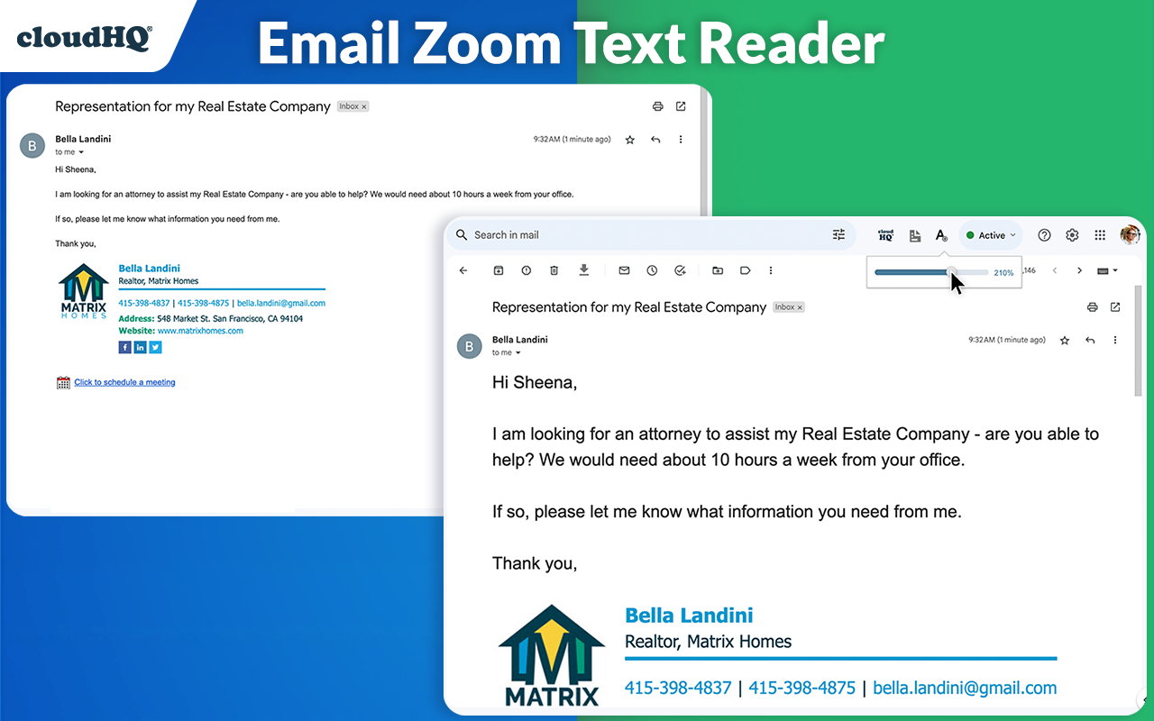 Email Zoom Text Reader by cloudHQ截图3
