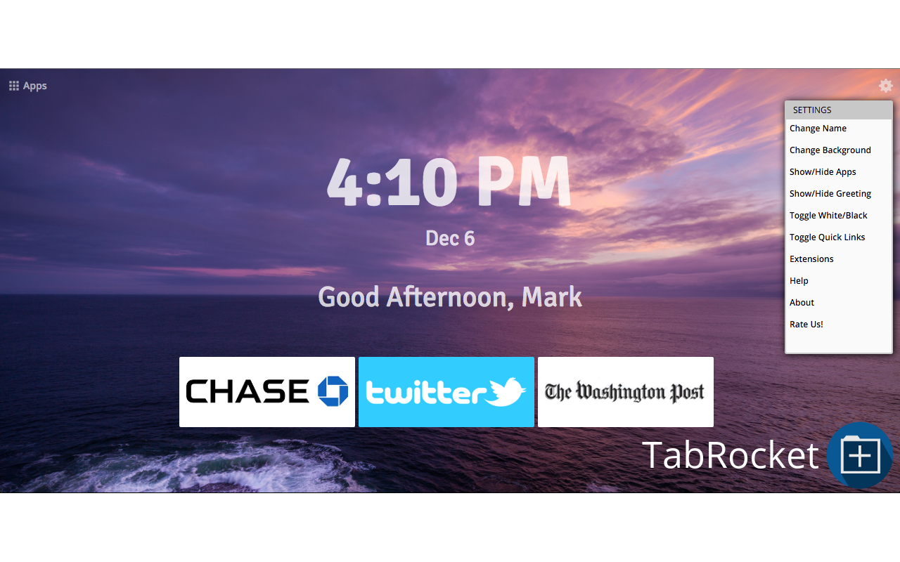 TabRocket New Tab Page截图4