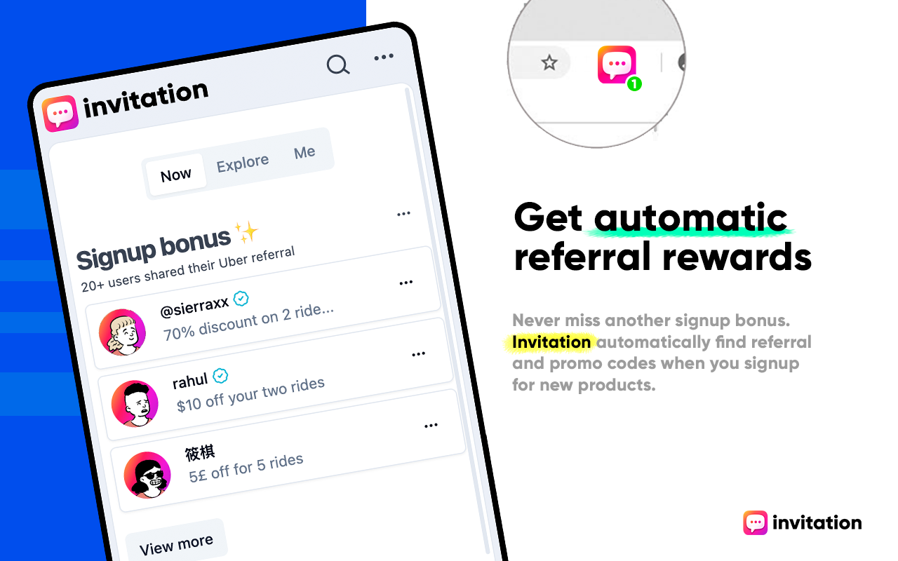 Invitation ← referral & coupon codes截图3