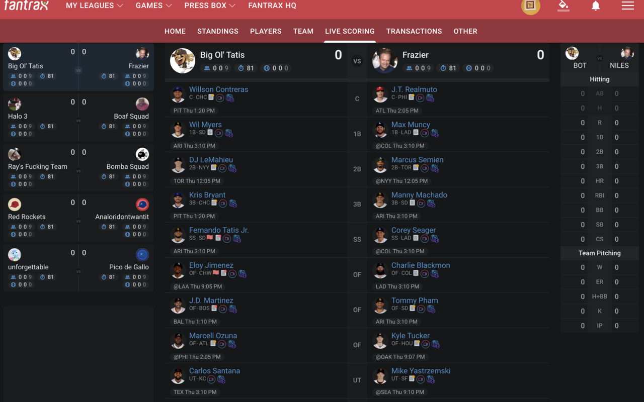 Fantrax Baseball Live Feed + Highlights截图4