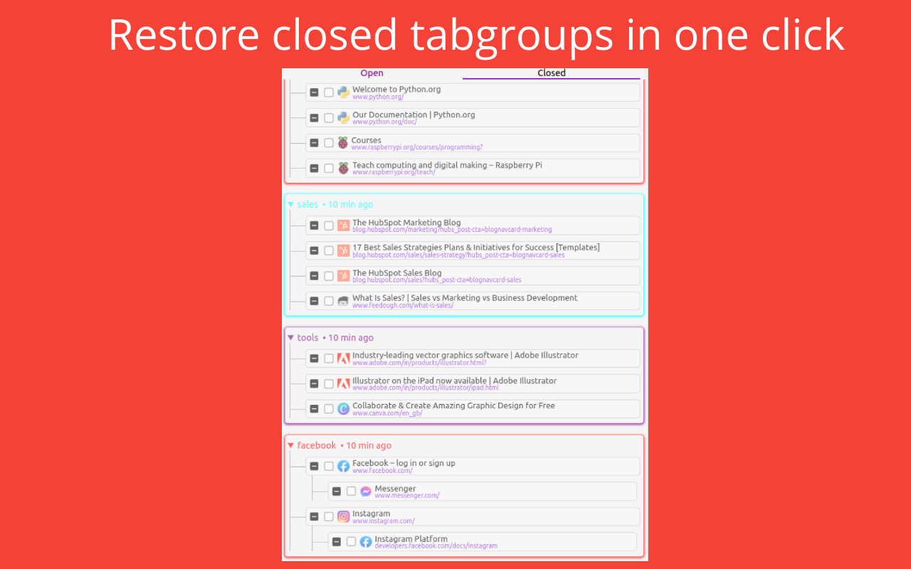 tabFlow - tabgroups in tree style截图1