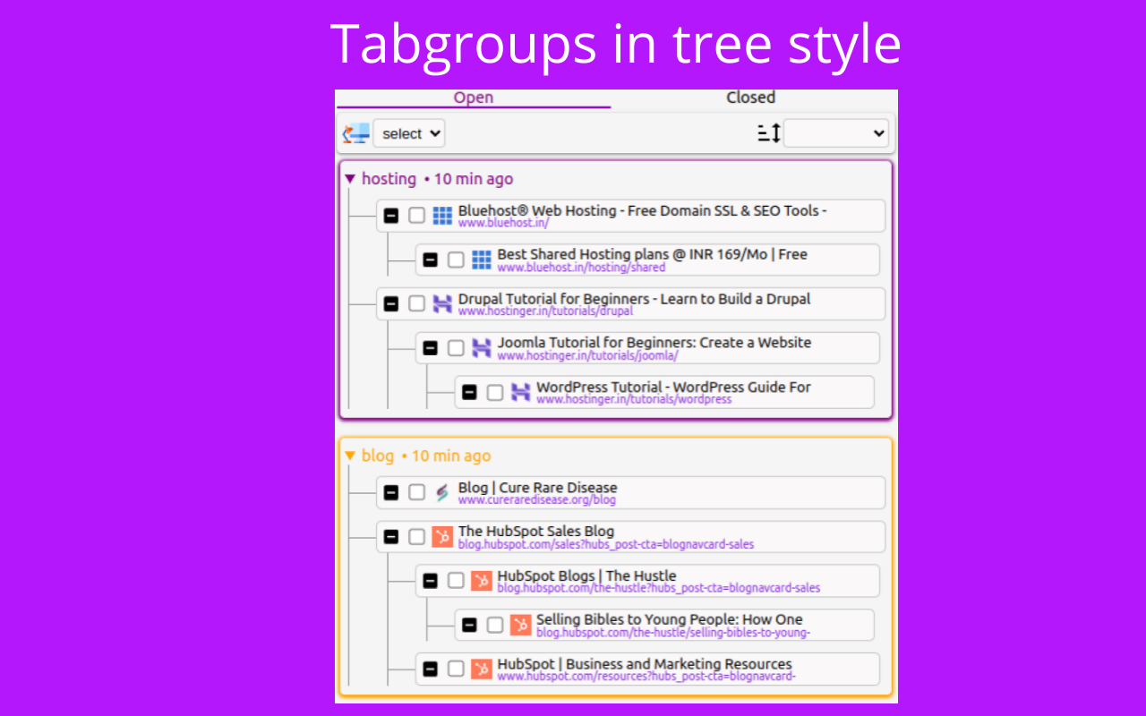 tabFlow - tabgroups in tree style截图3