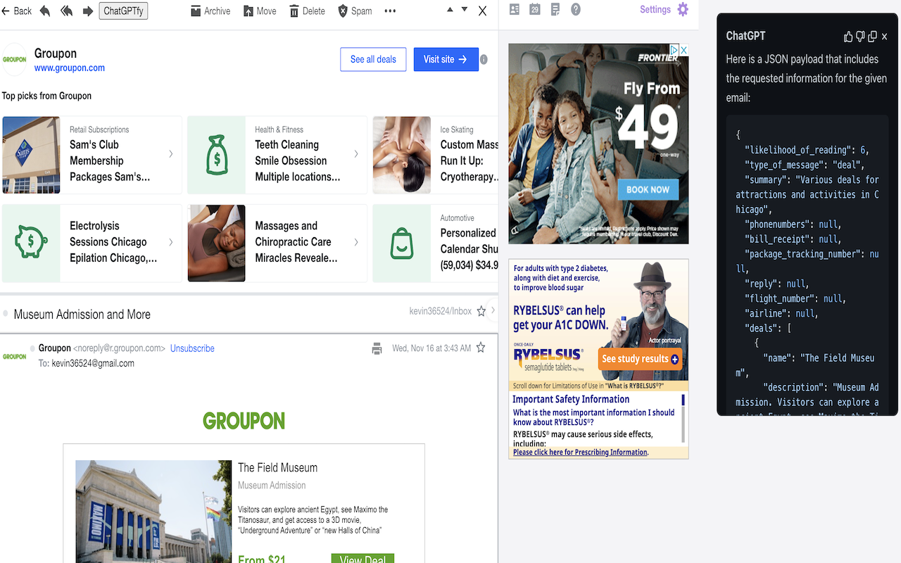 ChatGPT for Yahoo Mail截图1