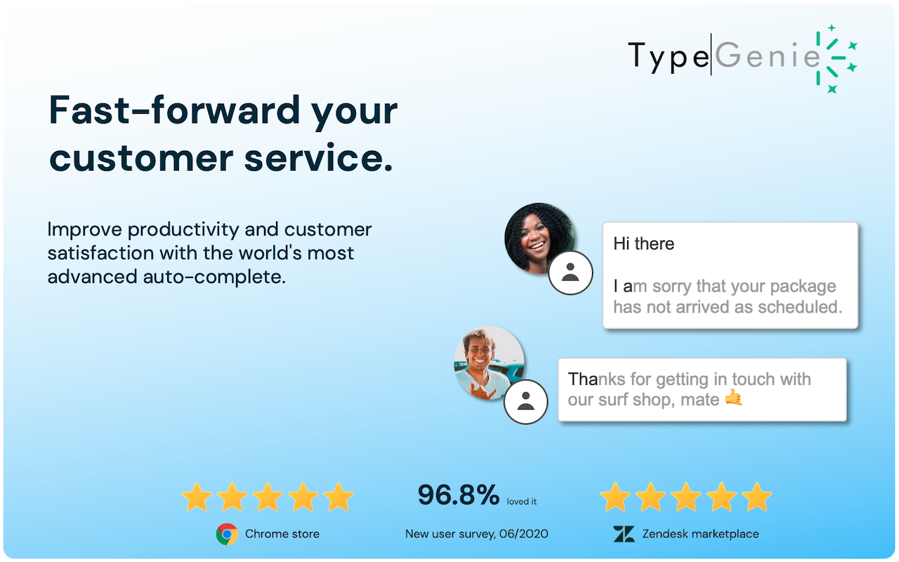 TypeGenie for Zendesk Chat截图2