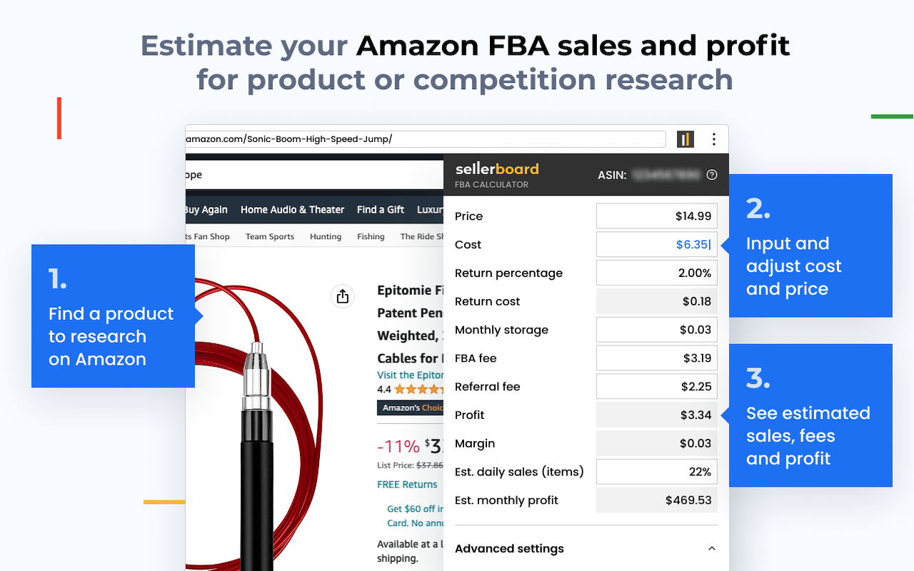 sellerboard Amazon FBA Profit Calculator截图3
