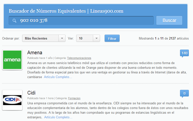 Buscador Lineas900截图2
