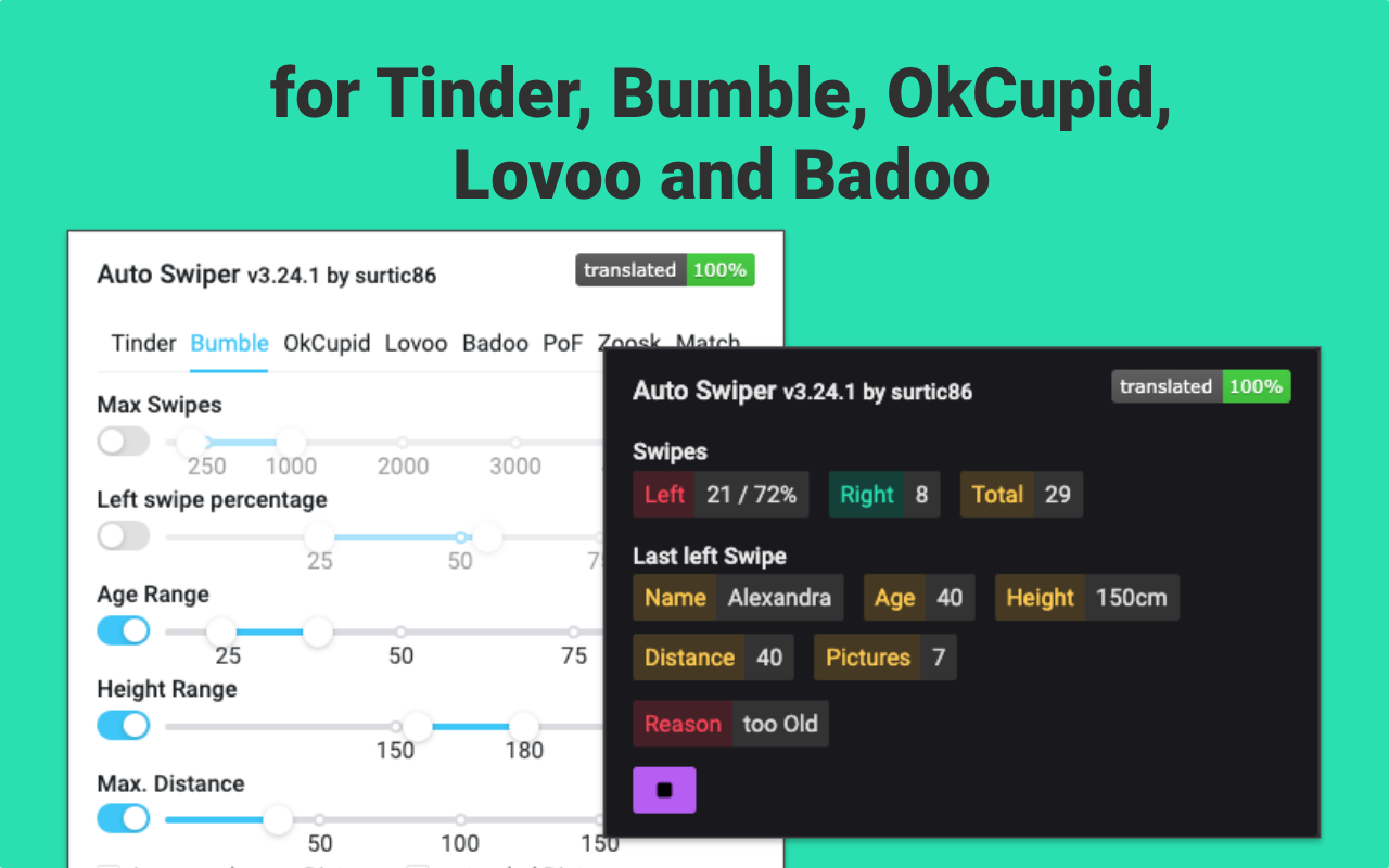 Auto Swiper for Tinder, Bumble and more!截图2