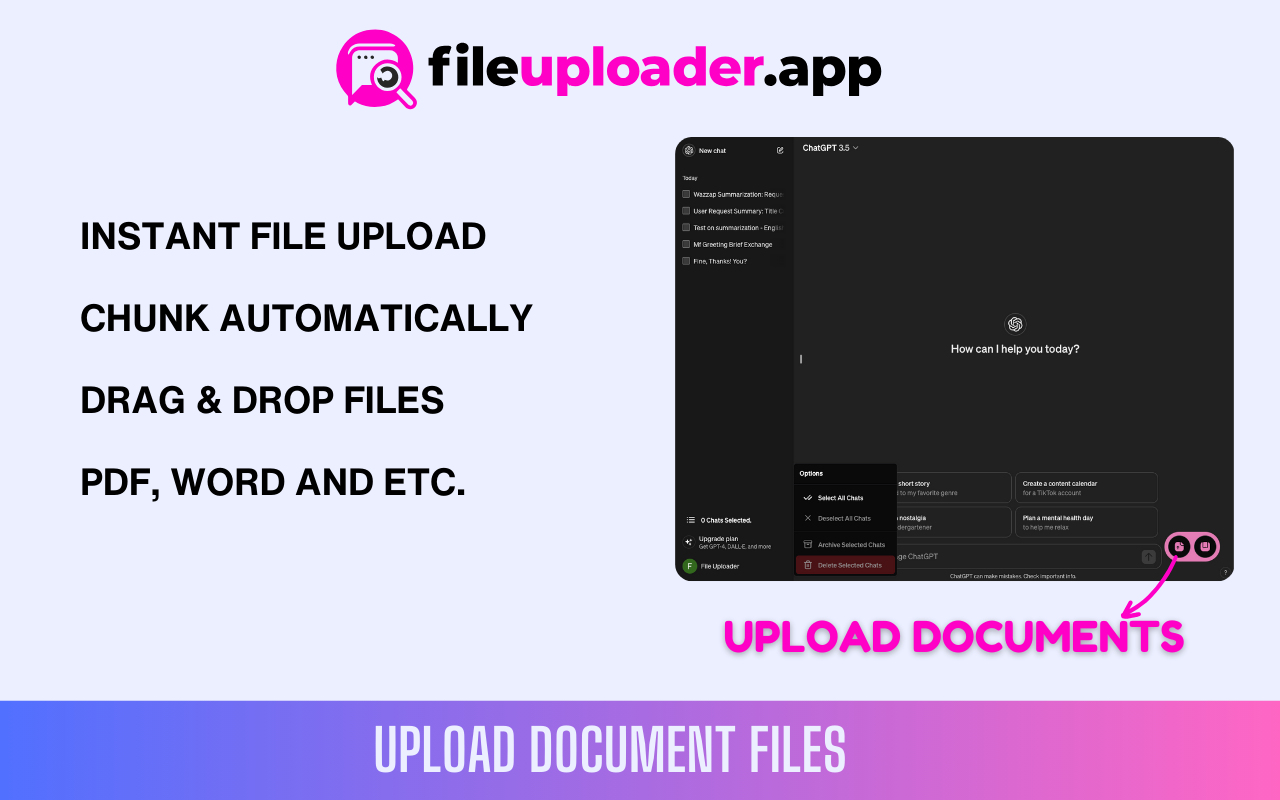 ChatGPT & Gemini File Uploader截图2