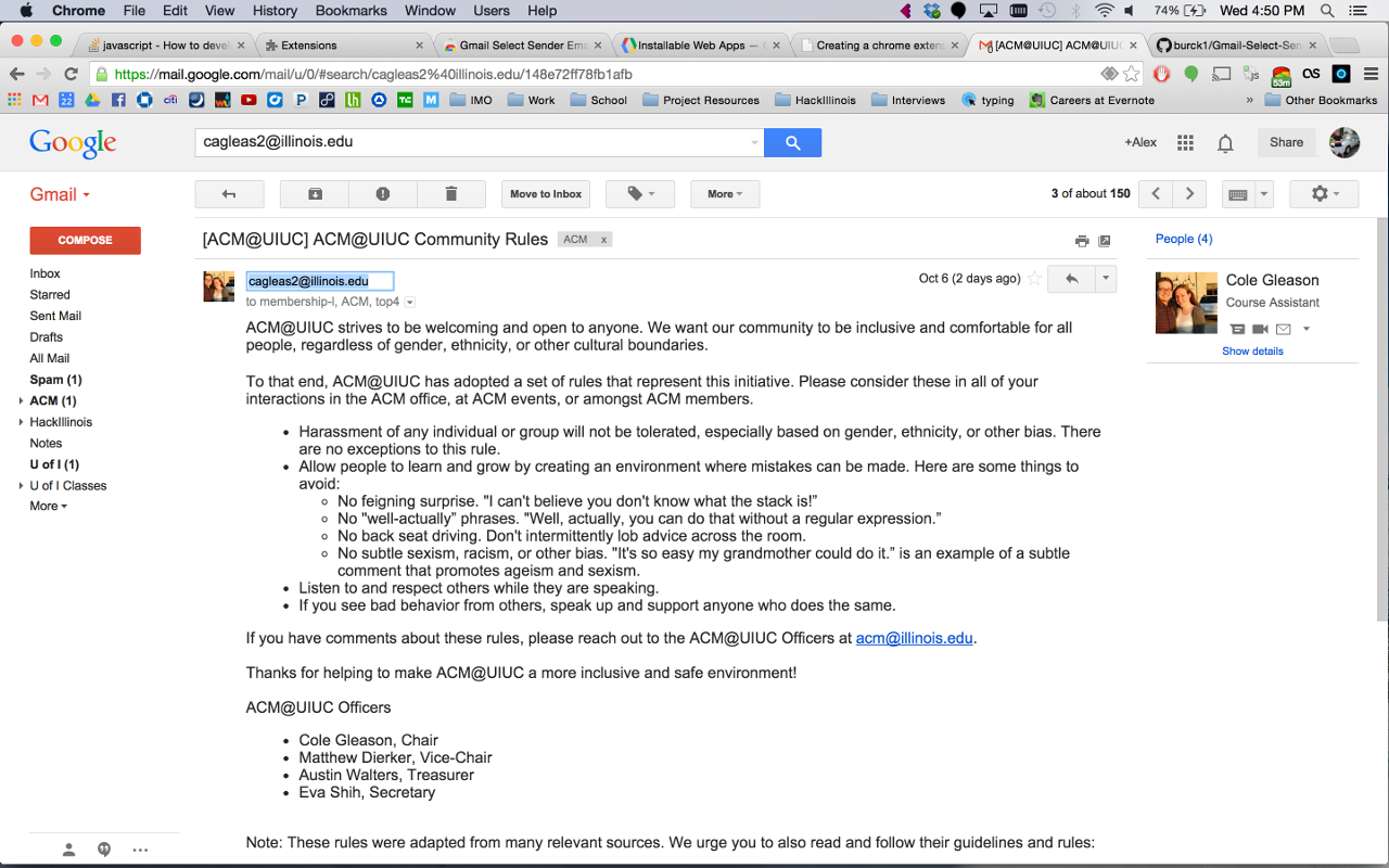 Gmail Select Sender Email截图1