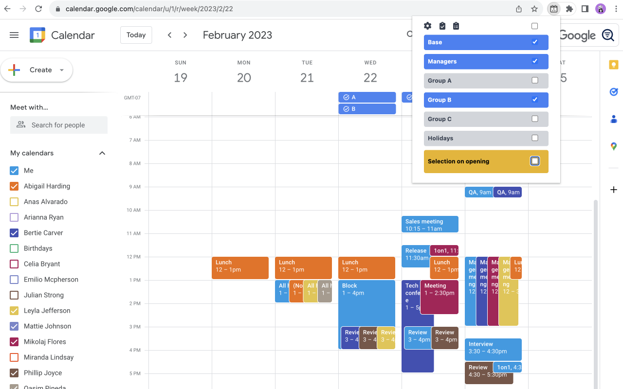 Easy Grouping for Google Calendar截图1