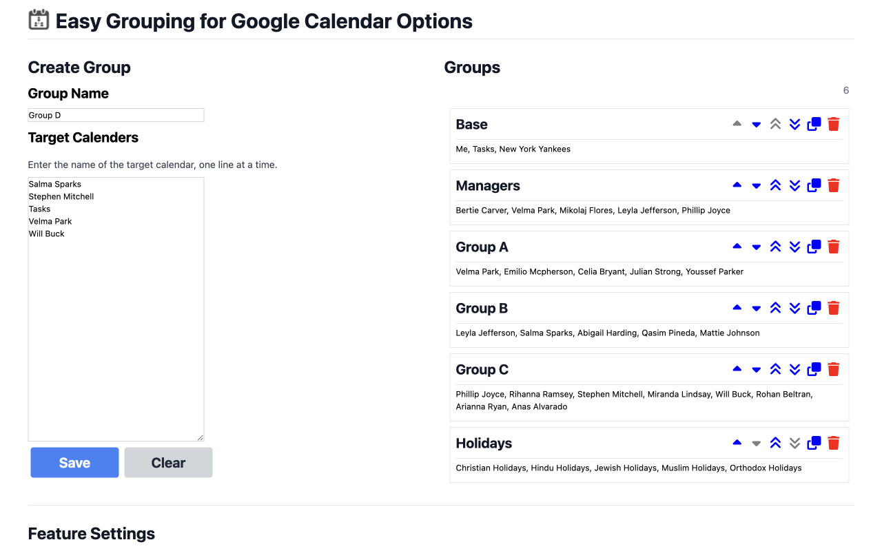 Easy Grouping for Google Calendar截图2