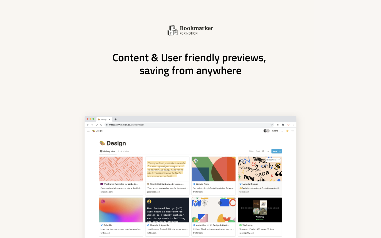Bookmarker for Notion截图1