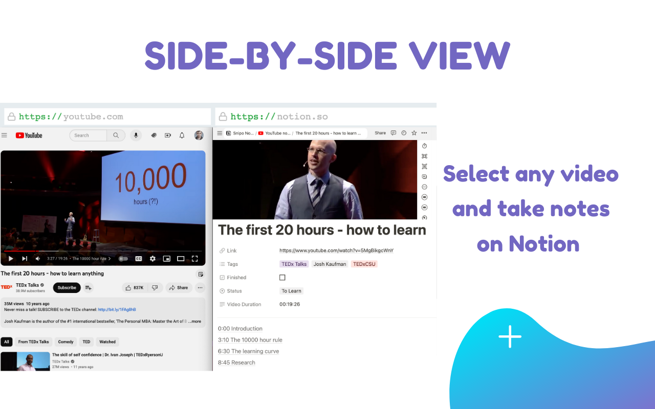 YouTube Notes to Notion with Udemy, Coursera, BiliBili and more by Snipo截图4