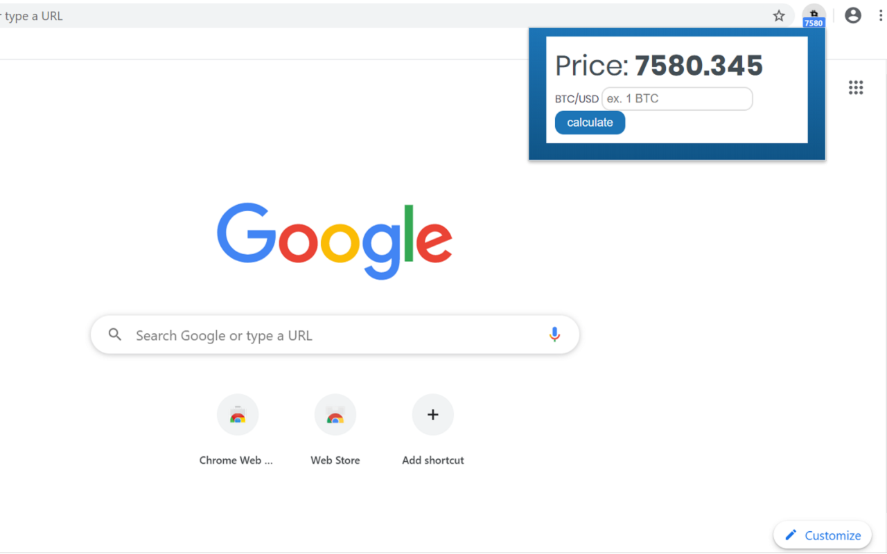BTC price bage tracker截图2
