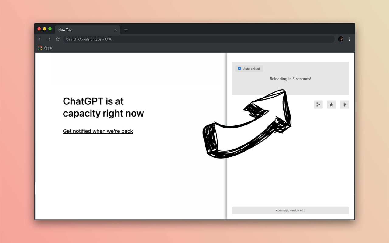 Automagic: auto-reload script for ChatGPT截图1