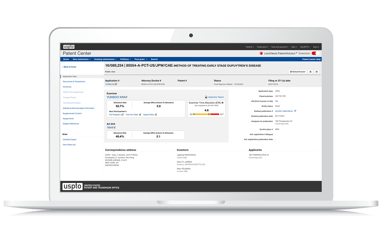 LexisNexis PatentAdvisor® Extension截图1