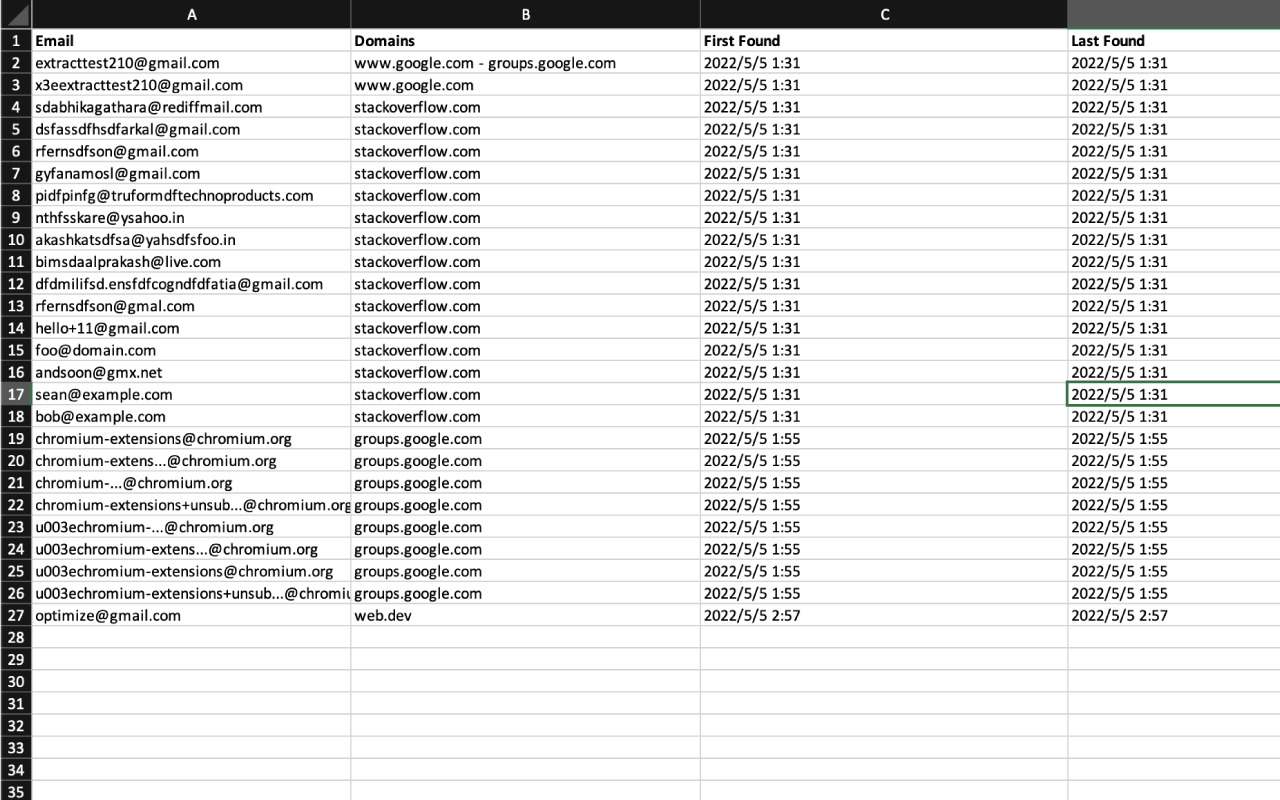 Email extract截图1