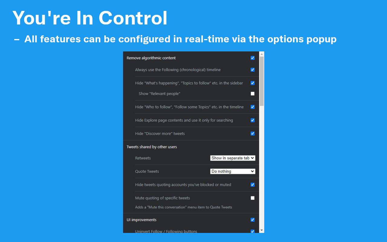 Control Panel for Twitter截图2