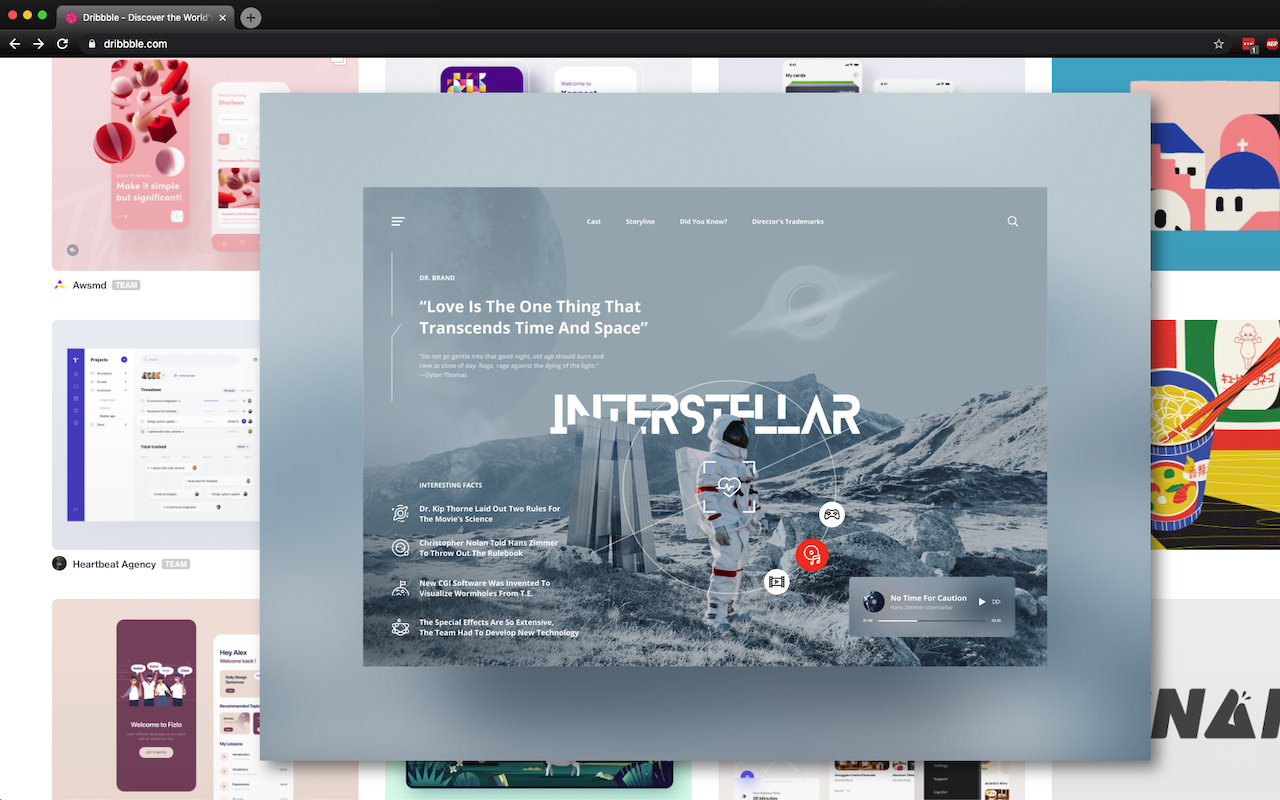 Dribbble shot hover preview截图1
