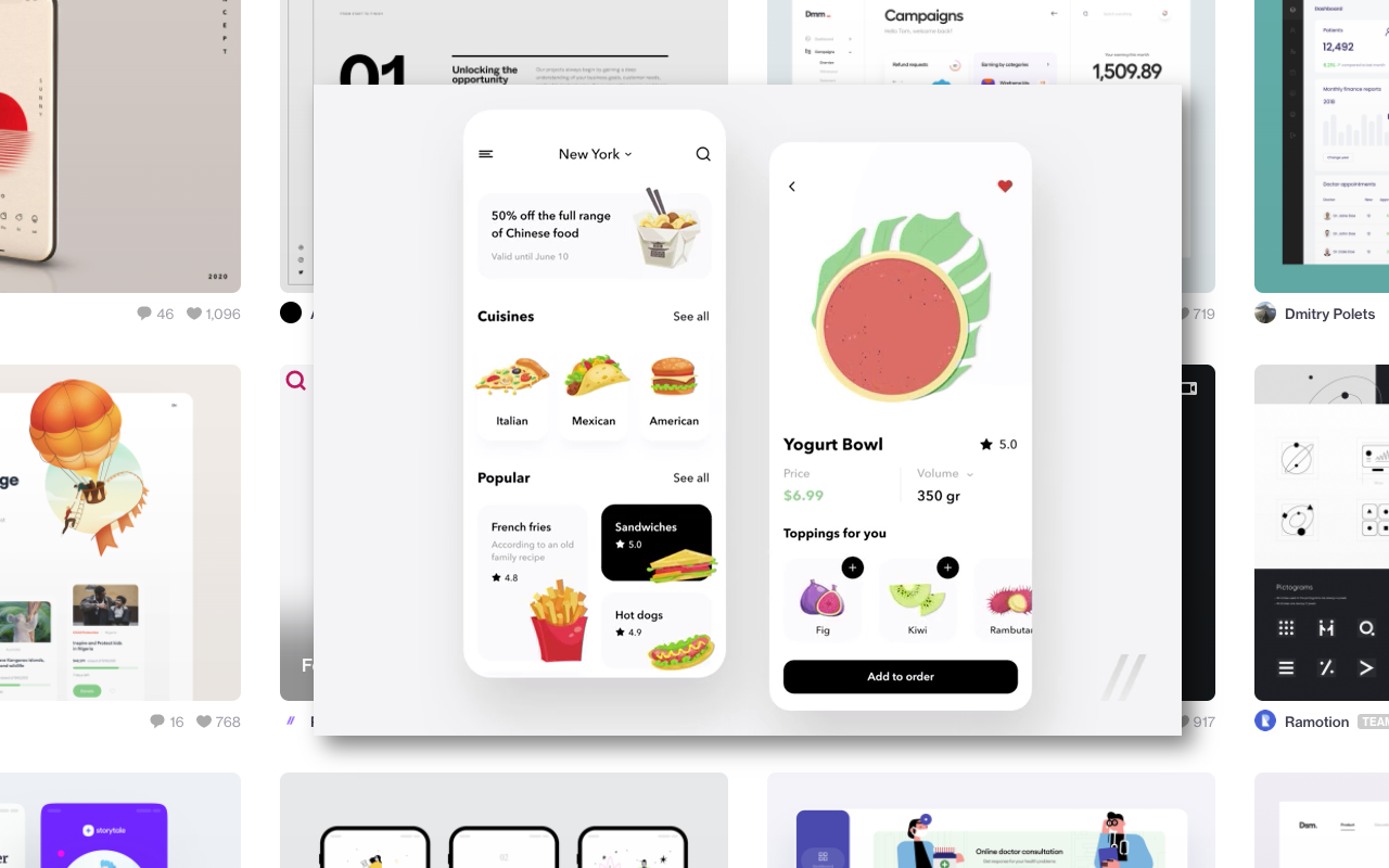 Dribbble shot hover preview截图5