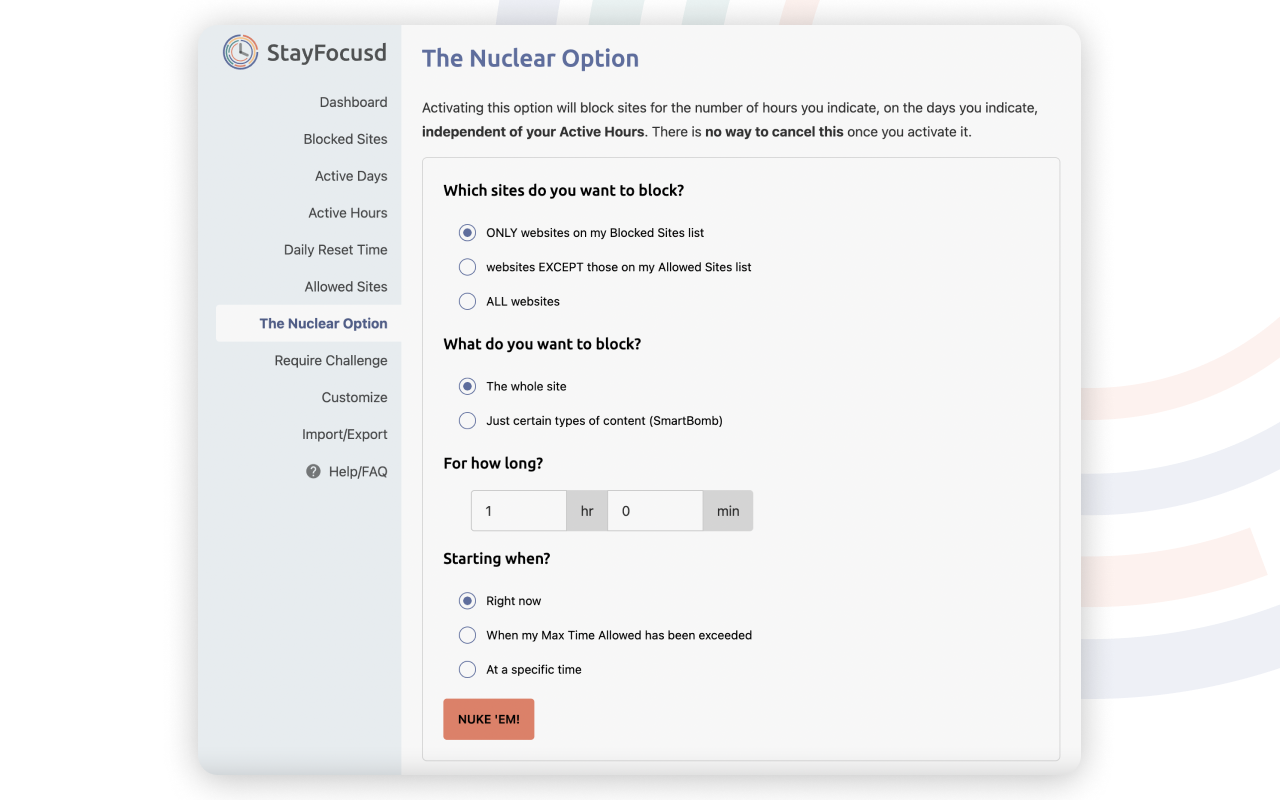 StayFocusd – Website Blocker & Focus Timer & Shorts Blocker截图1