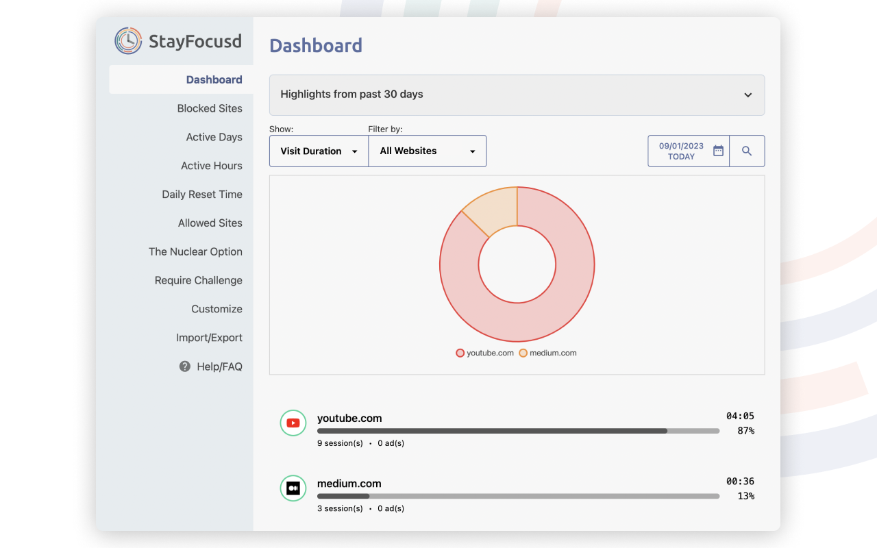 StayFocusd – Website Blocker & Focus Timer & Shorts Blocker截图2