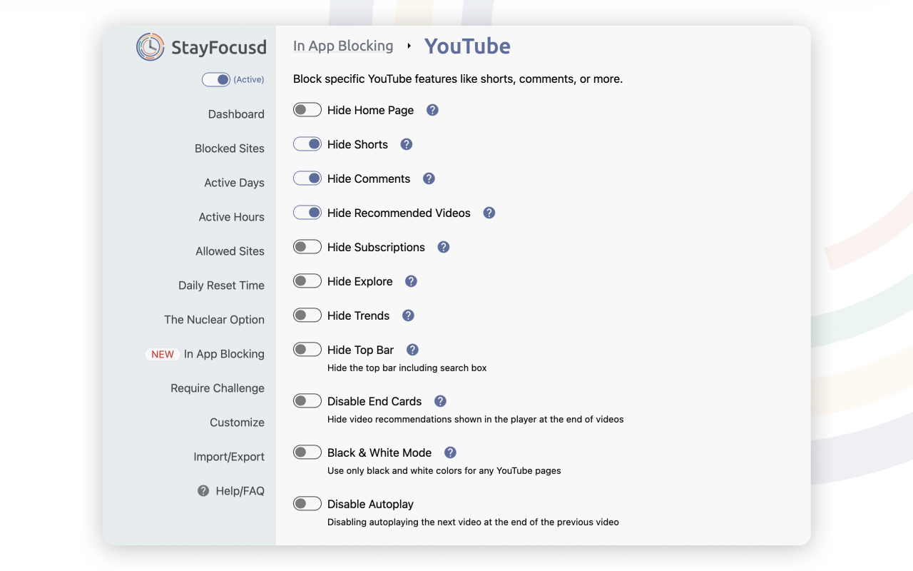 StayFocusd – Website Blocker & Focus Timer & Shorts Blocker截图6