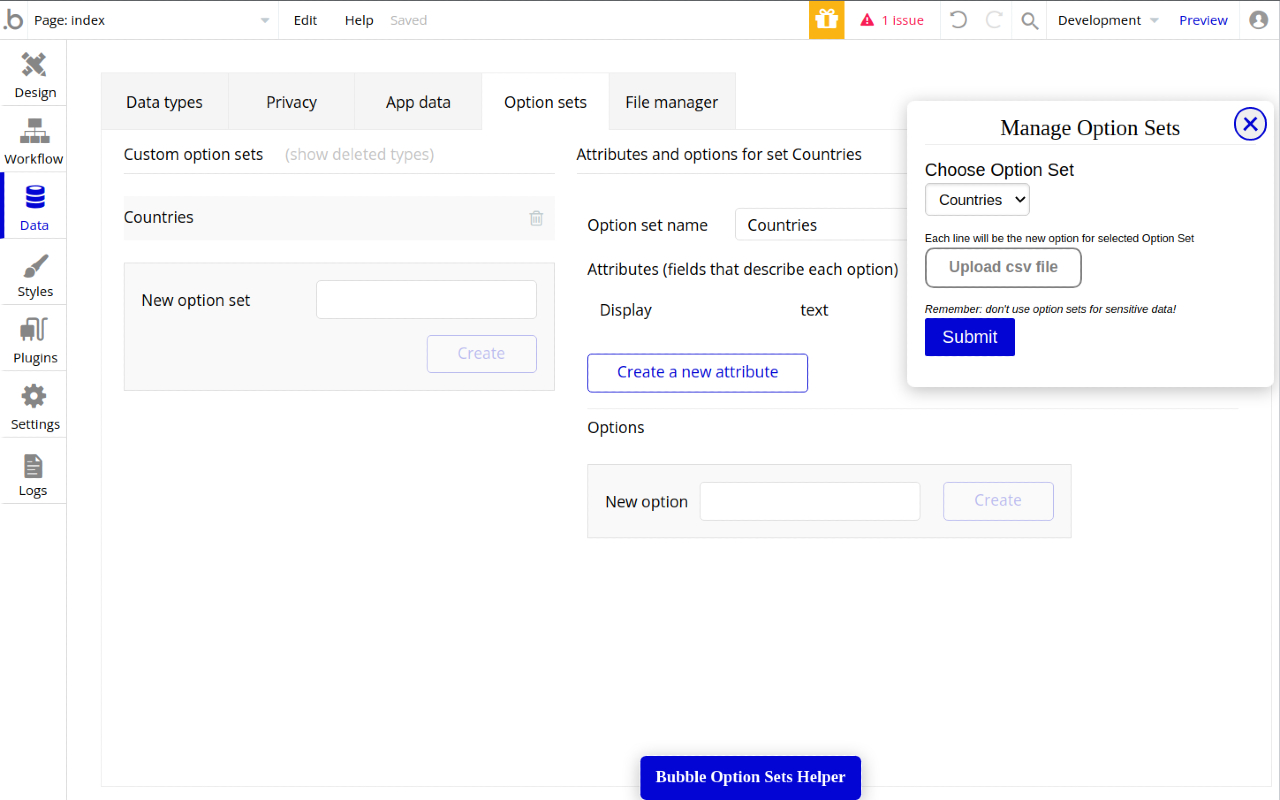 Bubble Option Sets Helper截图1