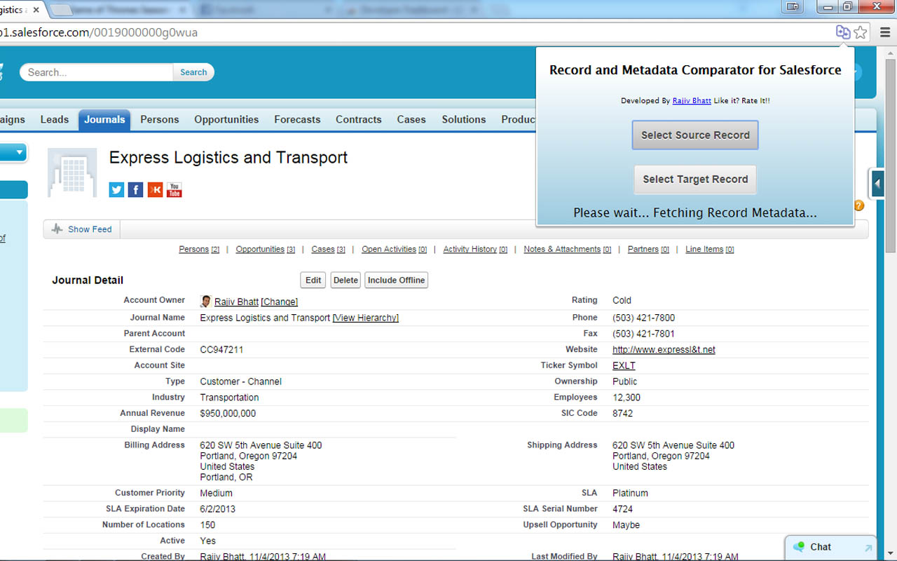 Record and Metadata Comparator for Salesforce截图2