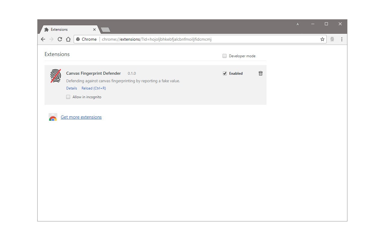 Canvas Fingerprint Defender截图1