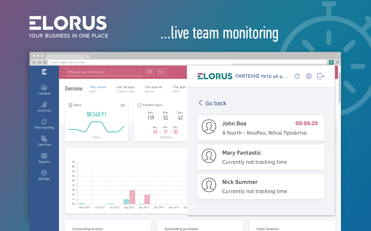 Elorus time tracking截图1