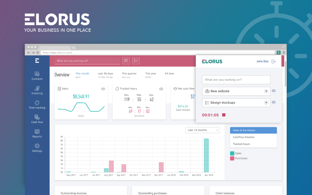 Elorus time tracking截图3