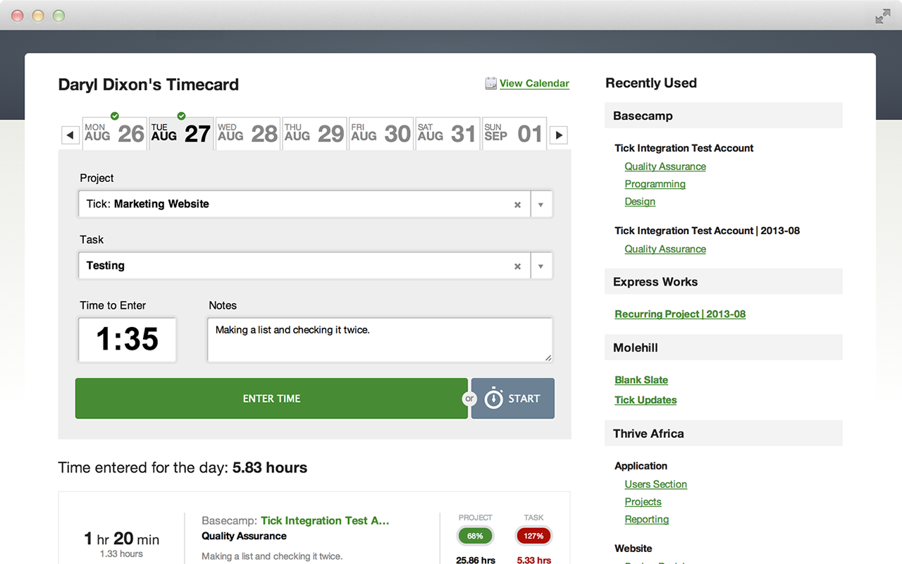 Tick Time Tracking截图5